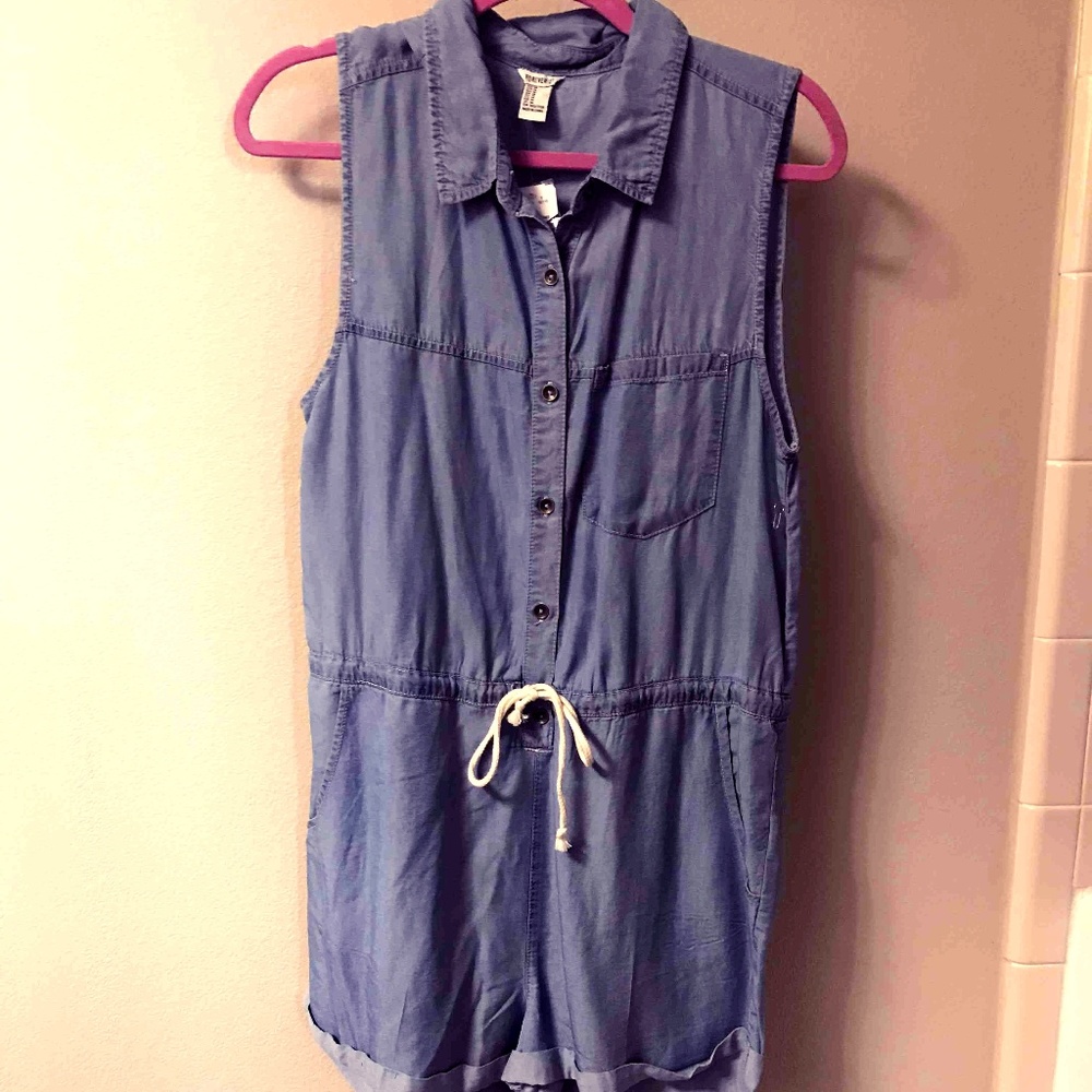 Never worn Denim Romper